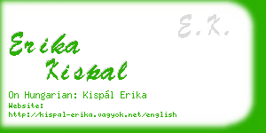 erika kispal business card