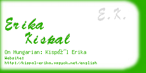 erika kispal business card